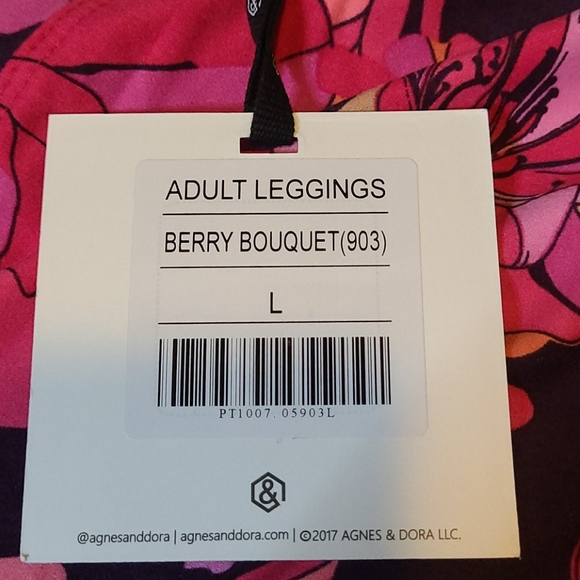 Agnes&Dora women's pink floral leggings - Picture 2 of 2